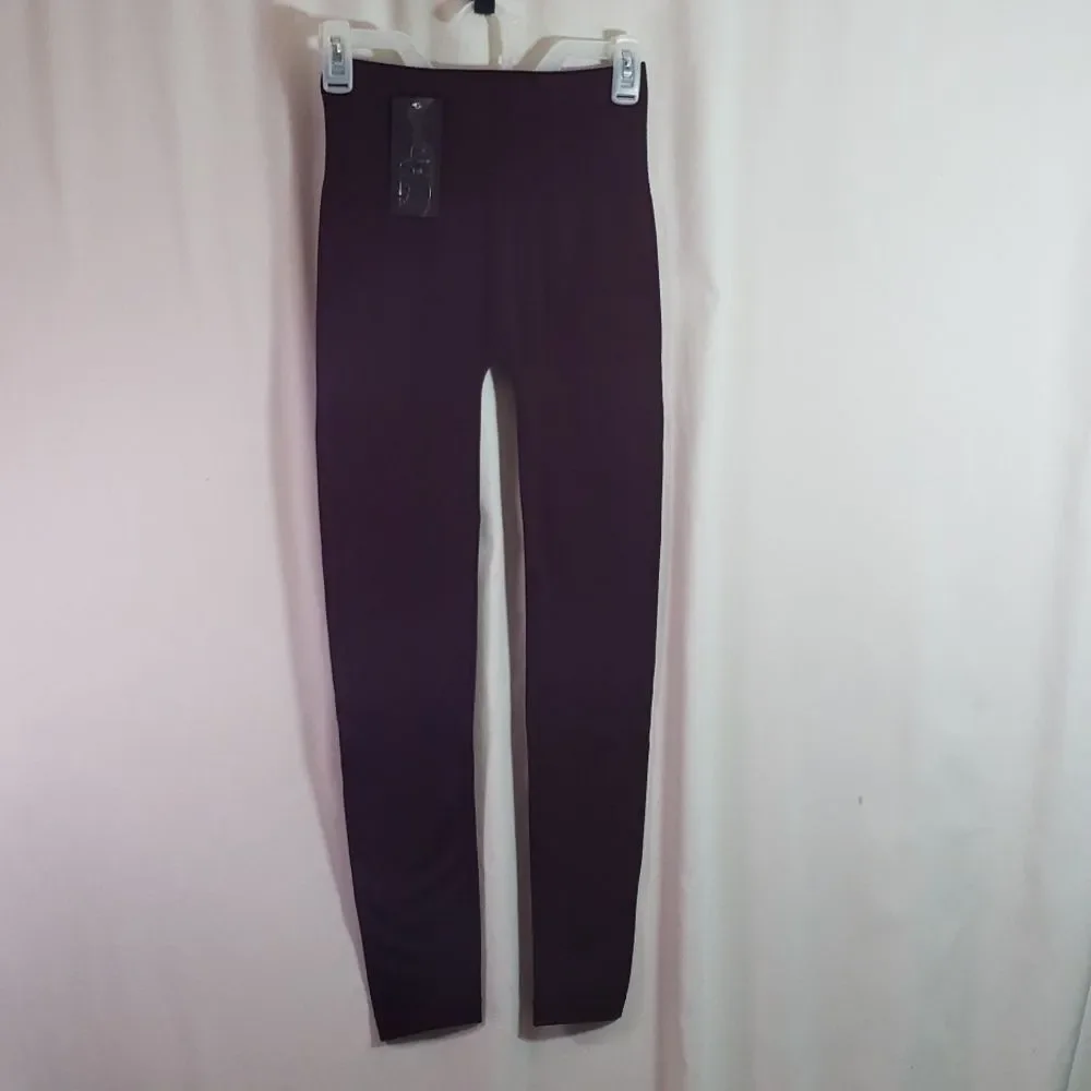 Sofra Long Free Size Burgundy Leggings (AF) - Picture 1 of 8